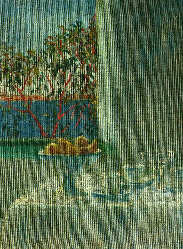 《窗边的静物 Still Life by a Window (c.1920)，萨尔瓦多·达利