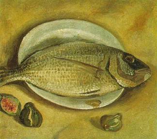 静物 – 鱼 Still Life – Fish (1922)，萨尔瓦多·达利