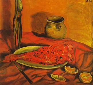 静物（章鱼和天蝎座） Still Life (Pulpo y scorpa) (1922)，萨尔瓦多·达利