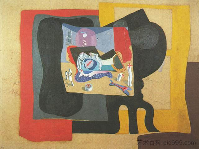 静物与月之夜 Still Life with Moonight (1925),萨尔瓦多·达利