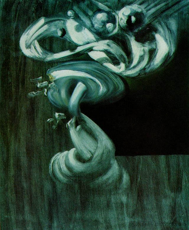学习“静物-快速移动”中的水果盘 Study for a fruit bowl in 'Still Life - Fast Moving' (1956),萨尔瓦多·达利