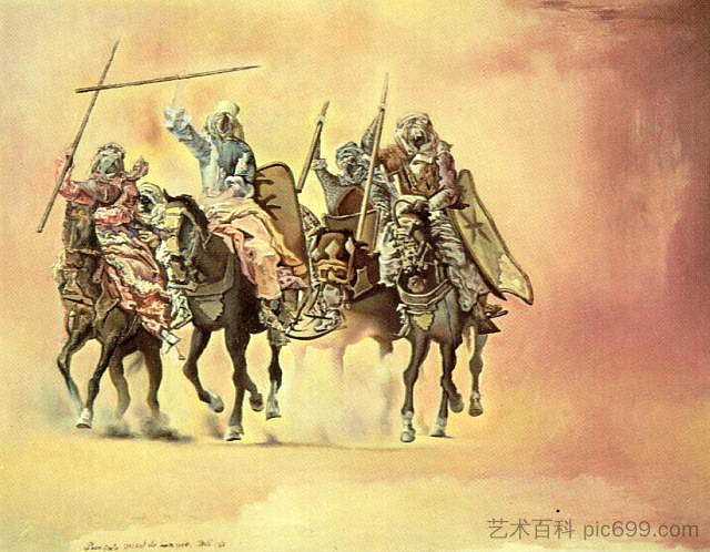 《得顿战役》研究 Study for 'The Battle of Tetuan' (1962)，萨尔瓦多·达利