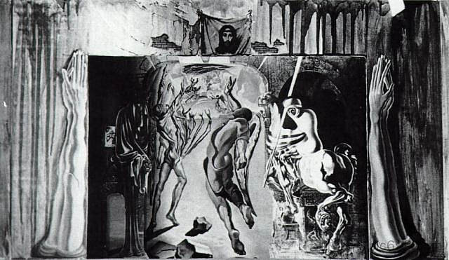 为《罗密欧与朱丽叶》集学习 Study for the set of 'Romeo and Juliet' (1942),萨尔瓦多·达利