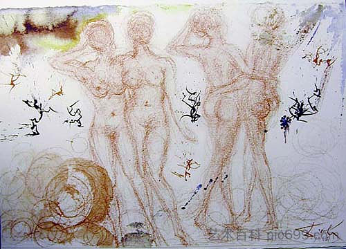 愚蠢和聪明的女儿(西拉赫书 7:26) Stultae et prudentes Filiae (Sirach 7:26) (1964 - 1967),萨尔瓦多·达利