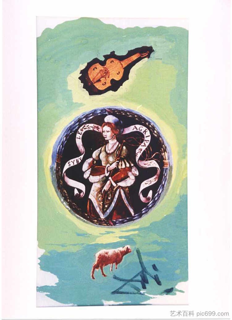 西拜尔·阿格里帕 Sybyle Agripa (c.1980),萨尔瓦多·达利