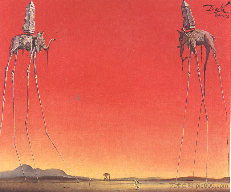 大象(大) The Elephants (Large) (1948),萨尔瓦多·达利