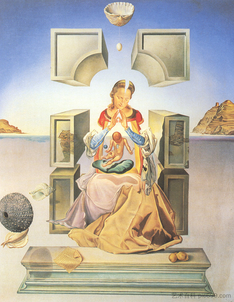 利加特港麦当娜的第一次研究 The First Study for the Madonna of Port Lligat (1949),萨尔瓦多·达利