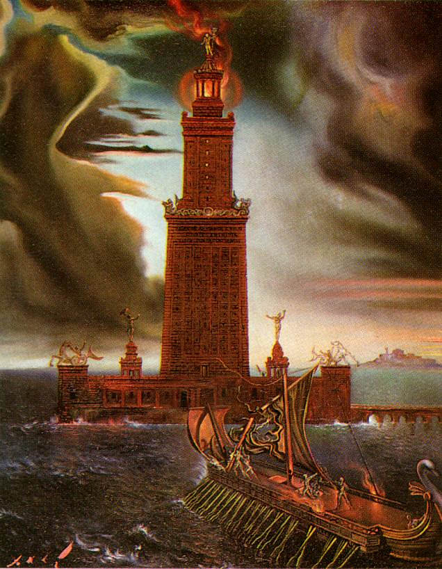 亚历山大的灯塔 The Lighthouse at Alexandria (1954)，萨尔瓦多·达利