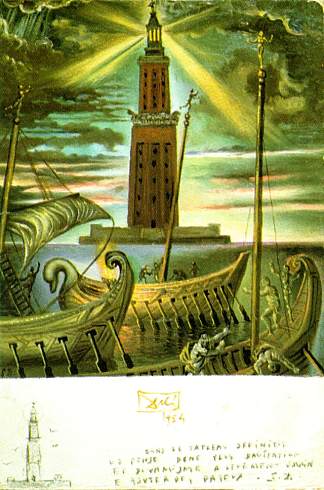 亚历山大的灯塔 The Lighthouse at Alexandria (1954)，萨尔瓦多·达利