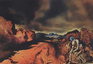 蓝霍滕西亚斯头上的男人 The Man with the Head of Blue Hortensias (1936)，萨尔瓦多·达利