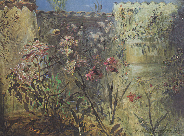 利加特港的天井 The Patio of Port Lligat (1968)，萨尔瓦多·达利