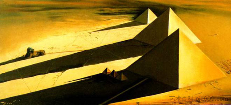 金字塔和狮身人面像 The Pyramids and the Sphynx of Gizeh (1954),萨尔瓦多·达利