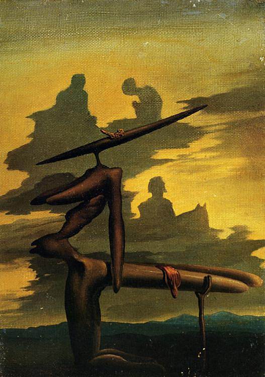 《三钟经的幽灵》 The Spectre of the Angelus (c.1934)，萨尔瓦多·达利