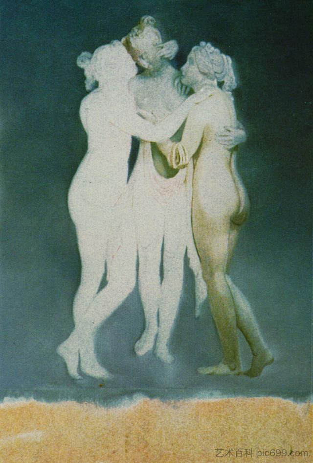 卡诺瓦三雅(未完成) Three Graces of Canova (unfinished) (1979)，萨尔瓦多·达利