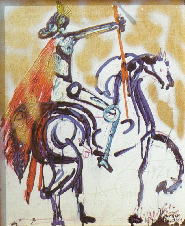 马背上的图拉真 Trajan on Horseback (1972)，萨尔瓦多·达利