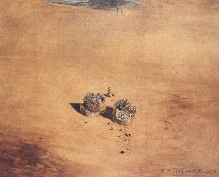 两块面包表达爱的情感 Two Pieces of Bread Expressing the Sentiment of Love (1940),萨尔瓦多·达利