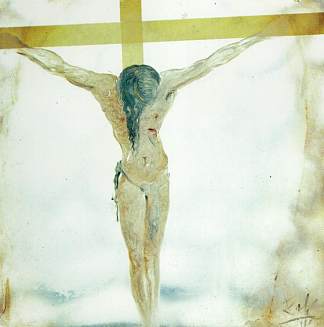 未命名(启示录基督;基督与火焰) Untitled (Apocalyptic Christ; Christ with Flames) (1965)，萨尔瓦多·达利