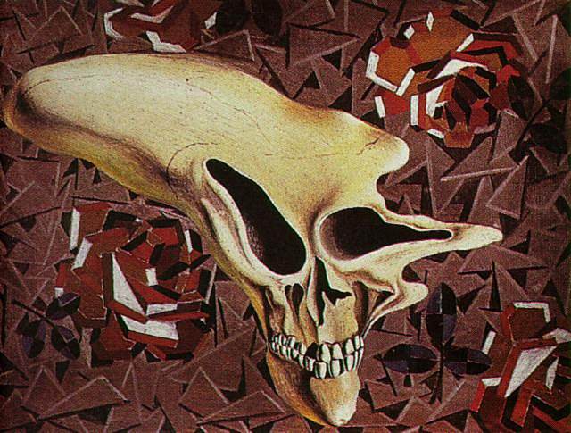 无题 - 头外死亡 - 保罗·艾吕雅 Untitled - Death Outside the Head - Paul Eluard (c.1933)，萨尔瓦多·达利