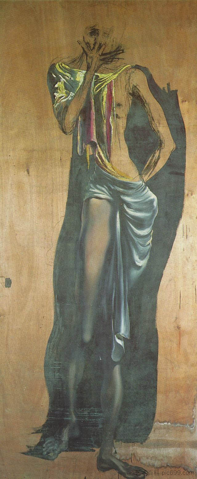 无题 - 图（未完成） Untitled - Figure (unfinished) (1939)，萨尔瓦多·达利