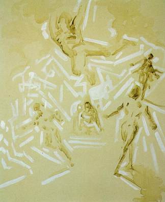 无题(人物、圣母像、灾难征兆) Untitled (Figures, Pieta, Catastrophic Signs) (1983)，萨尔瓦多·达利