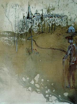 无题(Pubol的想象景观) Untitled (Imaginary Landscape at Pubol) (1981)，萨尔瓦多·达利
