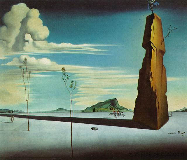 无题(风景) Untitled (Landscape) (1948),萨尔瓦多·达利