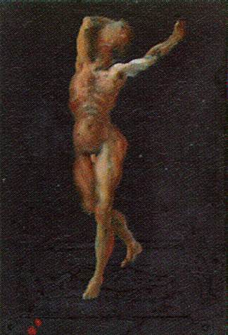 无题(风景中的男性裸体) Untitled (Male Nude in a Landscape) (1948)，萨尔瓦多·达利