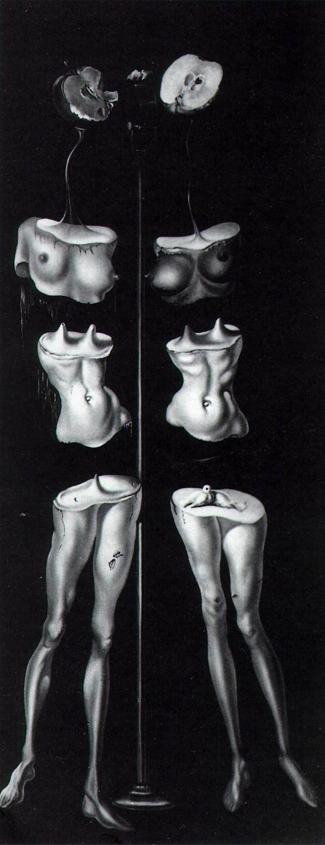 无题 - 布景设计（人物一分为三） Untitled - Set Design (Figures Cut in Three) (1942)，萨尔瓦多·达利