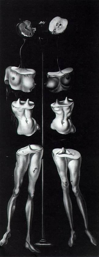 无题 – 布景设计（人物一分为三） Untitled – Set Design (Figures Cut in Three) (1942)，萨尔瓦多·达利