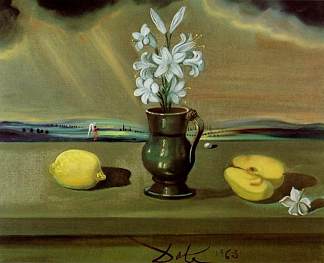 无题(百合静物) Untitled (Still Life with Lilies) (1963)，萨尔瓦多·达利