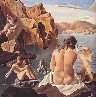 维纳斯与丘比特 Venus with Cupids (1925)，萨尔瓦多·达利