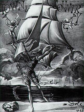 胜利（女人蜕变成有天使的船） Victory (Woman Metamorphosing Into A Boat With Angels) (1945)，萨尔瓦多·达利