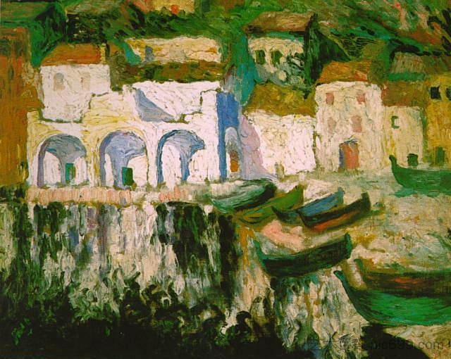 Portdogue (Aluger港)景观 View of Portdogue (Port Aluger) (1920),萨尔瓦多·达利