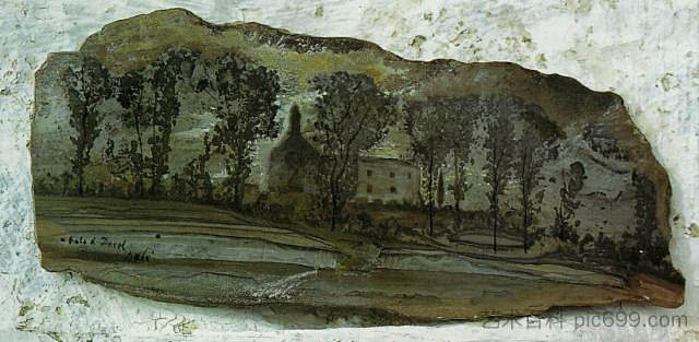 Pubol的观点 View of Pubol (1971),萨尔瓦多·达利