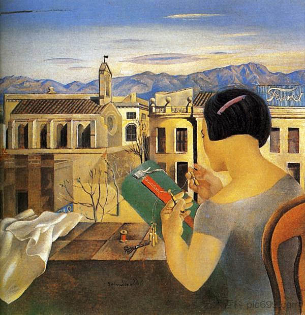 菲格拉斯橱窗前的女人 Woman at the Window in Figueras (1926),萨尔瓦多·达利