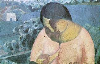 照顾儿子的女人 Woman Nursing Her Son (1923)，萨尔瓦多·达利