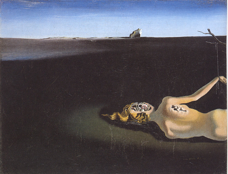 睡在风景中的女人 Woman Sleeping in a Landscape (1931)，萨尔瓦多·达利