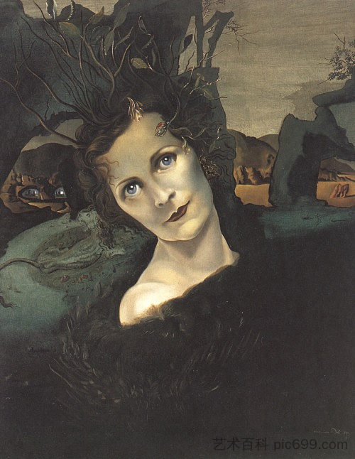路易斯·蒙巴顿夫人的肖像(1940} Portrait of Lady Louis Mountbatten (1940} (1940),萨尔瓦多·达利