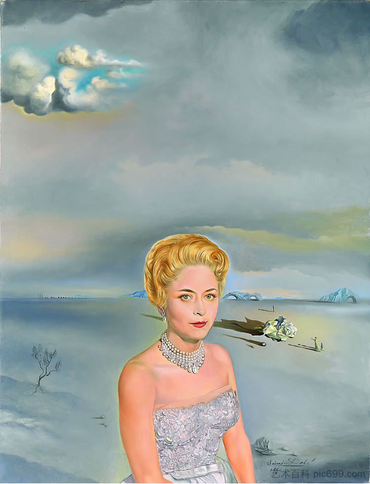 罗斯玛丽·奇泽姆的肖像 Portrait of Rosemary Chisholm (1961),萨尔瓦多·达利