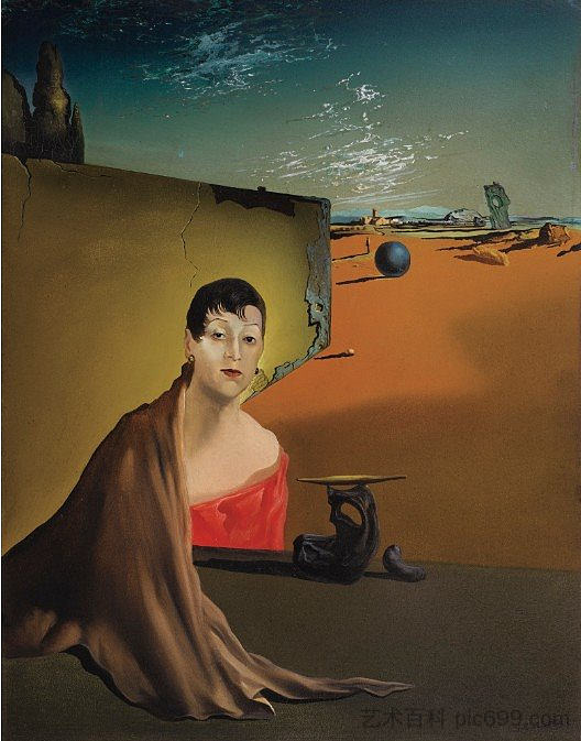 杜卡斯夫人的肖像（1935） Portrait of De Madame Ducas(1935) (1935)，萨尔瓦多·达利