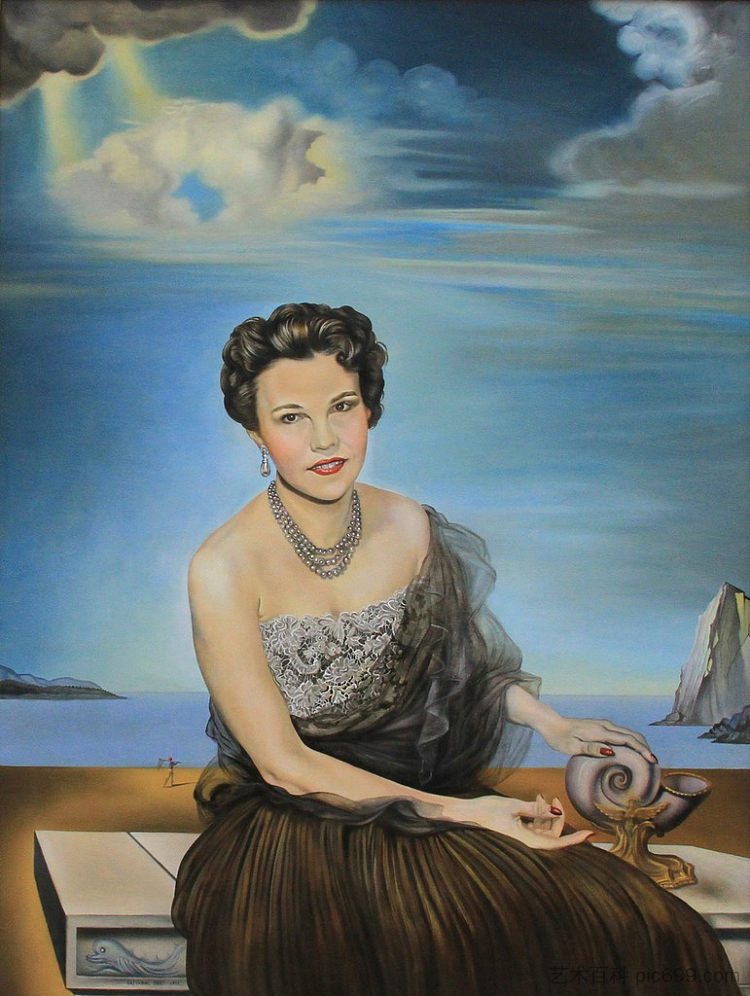 多洛雷斯·苏埃罗·法拉的肖像 (1955) Portrait of Dolores Suero Falla (1955) (1955),萨尔瓦多·达利