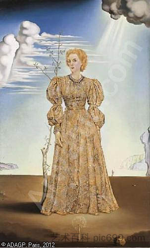 纳达·帕切维奇的肖像 (1948) Portrait of Nada Pachevich (1948) (1948),萨尔瓦多·达利