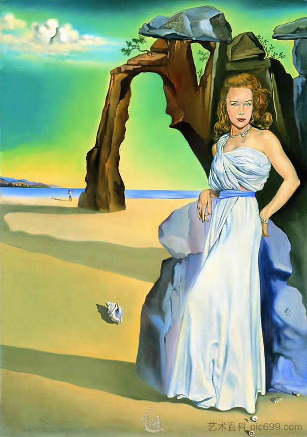 安·伍德沃德的肖像 （1953） Portrait of Ann Woodward (1953) (1953)，萨尔瓦多·达利