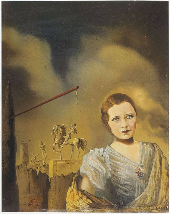 达利·卡里斯·克罗斯比的肖像（1934） Portrait of Dali Carisse Crosby(1934) (1934)，萨尔瓦多·达利