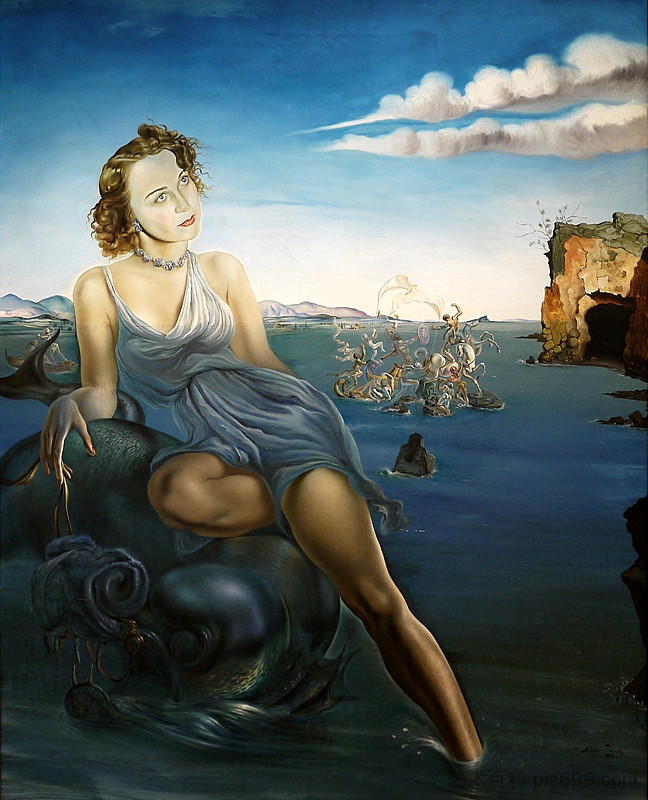 多萝西·斯普雷克尔斯·穆恩的肖像，（1942） Portrait of Dorothy Spreckels Munn, (1942) (1942)，萨尔瓦多·达利