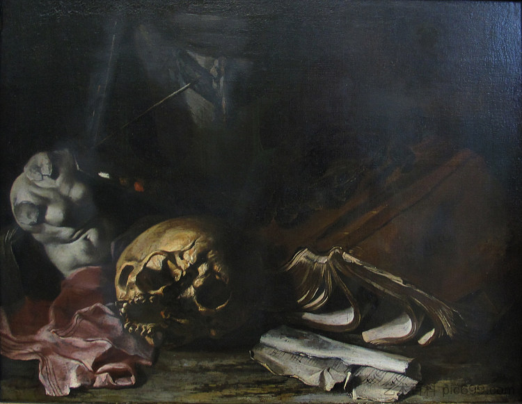 静物画 Still Life (1673)，萨尔瓦托雷·罗莎