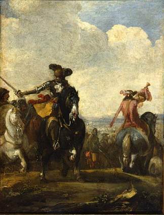 行军骑士 Cavalieri in Marcia (1673)，萨尔瓦托雷·罗莎