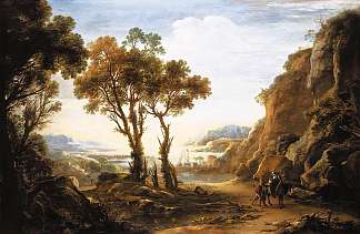 傍晚景观 Evening Landscape (1643)，萨尔瓦托雷·罗莎