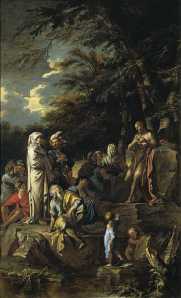 施洗者圣约翰在旷野讲道 St. John the Baptist Preaching in the Wilderness (1660)，萨尔瓦托雷·罗莎