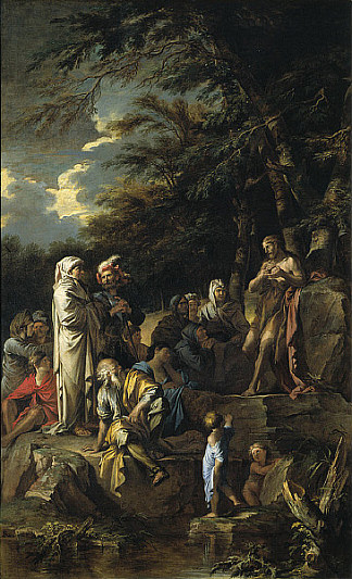 施洗者圣约翰在旷野讲道 St. John the Baptist Preaching in the Wilderness (1660)，萨尔瓦托雷·罗莎